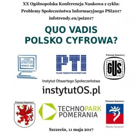 „Quo vadis Polsko cyfrowa?” –  konferencja z cyklu „Problemy Społeczeństwa Informacyjnego”