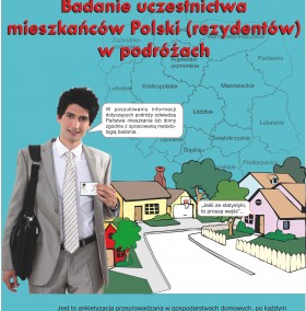 Badanie – Uczestnictwo mieszkańców Polski w podróżach – plakat