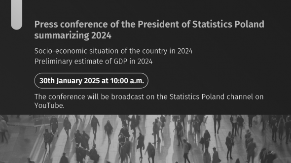 30th January 2025: Press conference of the President of Statistics Poland summarizing 2024