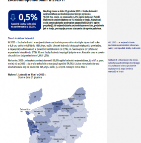 Stan i ruch naturalny ludności w województwie zachodniopomorskim w 2023 r.