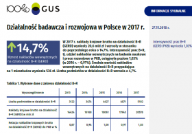 Działalność badawcza i rozwojowa w Polsce w 2017 r.