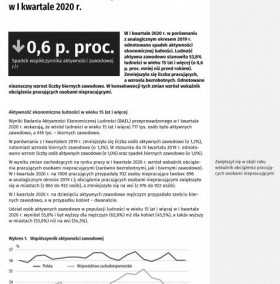 Aktywność ekonomiczna ludności w województwie zachodniopomorskim w I kwartale 2020 r.