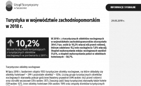 Turystyka w województwie zachodniopomorskim w 2018 r.