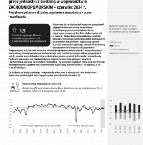 Koniunktura gospodarcza w województwie zachodniopomorskim w czerwcu 2024 r. - Informacja sygnalna