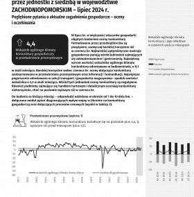 Koniunktura gospodarcza w województwie zachodniopomorskim w lipcu 2024 r. - Informacja sygnalna