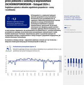 Koniunktura gospodarcza w województwie zachodniopomorskim w listopadzie 2024 r. - Informacja sygnalna