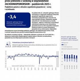 Koniunktura gospodarcza w województwie zachodniopomorskim w październiku 2025 r. - Informacja sygnalna