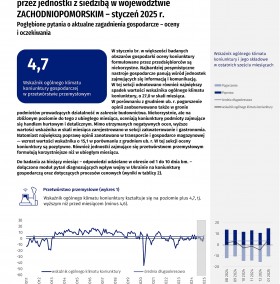 Koniunktura gospodarcza w województwie zachodniopomorskim w styczniu 2025 r. - Informacja sygnalna