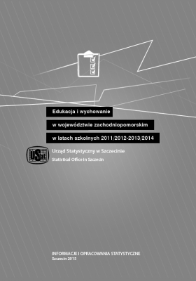 Edukacja i wychowanie w województwie zachodniopomorskim w latach szkolnych 2011/12 - 2013/14