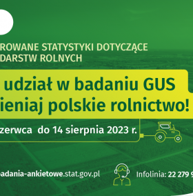 Zintegrowane statystyki dotyczące gospodarstw rolnych (R-SGR) 1 czerwca do 4 sierpnia 2023 r.