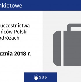 Badanie uczestnictwa w podróżach – plakat