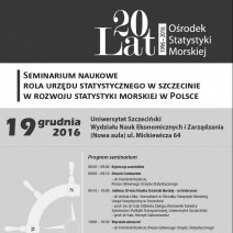 Seminarium Naukowe z okazji 20-lecia Ośrodka Statystyki Morskiej